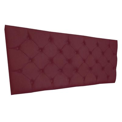 Cabeceira Painel Capitonê Casal 1,40m Jade Suede - Pallazio Cor Marsala