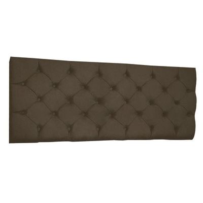 Cabeceira Painel Capitonê Solteiro 0,90m Jade Suede Cor Marrom
