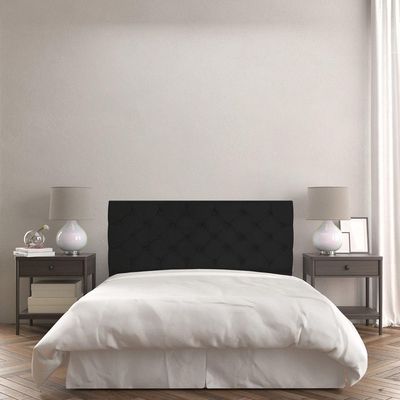 Cabeceira Painel Capitonê King 1,95m Jade Suede - Pallazio Cor Preto