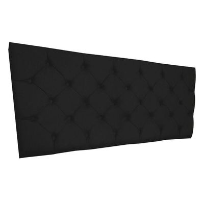 Cabeceira Painel Capitonê King 1,95m Jade Suede Preto