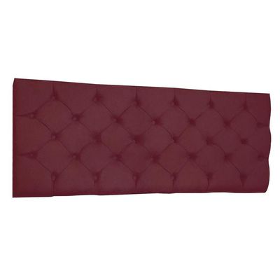 Cabeceira Painel Capitonê Queen 1,60m Jade Suede Cor Marsala