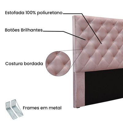 Cabeceira Solteiro 0,90m Tânia Veludo Lilás