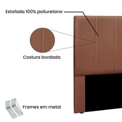 Cabeceira Solteiro 0,90m Ravenna Veludo - Pallazio Cor Cobre