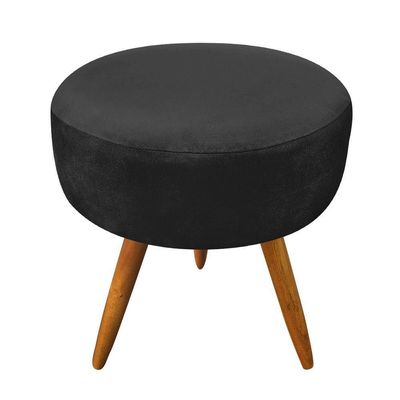 Kit 2 Poltronas E Puff Redonda e Preto