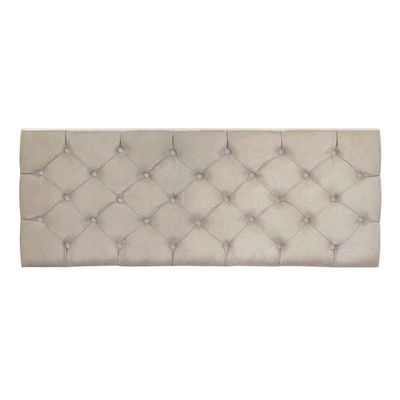 Cabeceira Painel Capitonê King 1,95m Jade Suede Bege