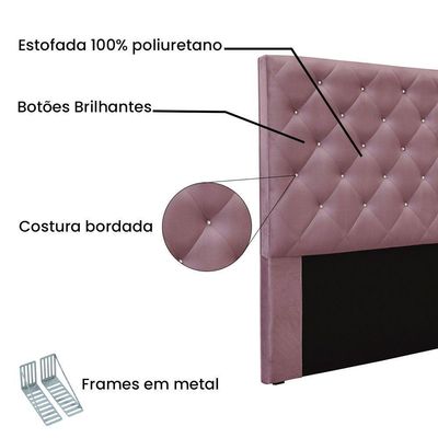 Cabeceira Solteiro 0,90m Tânia Veludo Uva