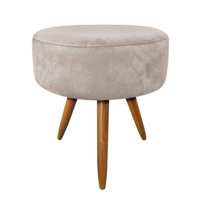 Kit 2 Poltronas E Puff Redonda e Bege