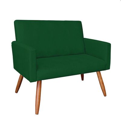 Kit Poltrona e Namoradeira Nina Suede Verde