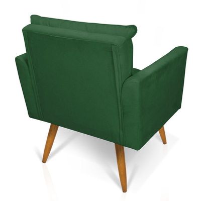 Kit Poltrona E Namoradeira 2 Lugares Olivia Suede Verde