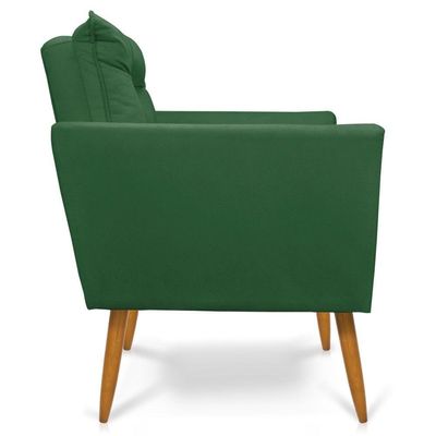 Kit Poltrona E Namoradeira 2 Lugares Olivia Suede Verde