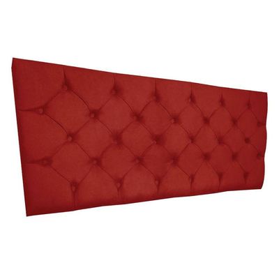 Cabeceira Painel Capitonê Solteiro 0,90m Jade Suede Vermelho