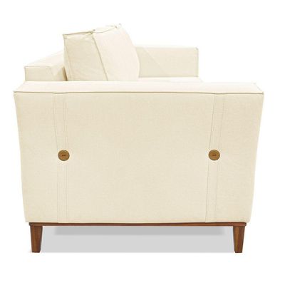 Kit 2 Poltronas e Sofá Living 2 Lugares 1,90m Vega Linho Beg