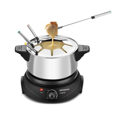 Panela Elétrica De Fondue Elétrico Le Gourmet Ii Fd-02 127v-preto/prata 110