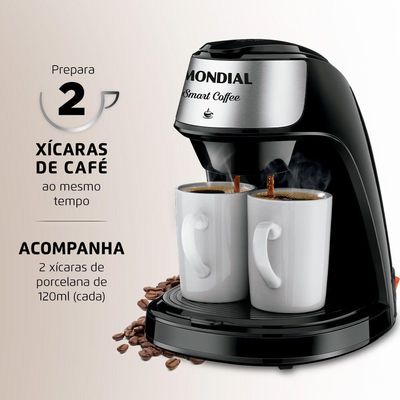 Cafeteira Mondial 2 Xícaras Smart Coffee C-42-2x-bi Cafeteira C-42-2x-bi 220v/60hz 2 Xícaras 220