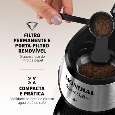 Cafeteira Mondial 2 Xícaras Smart Coffee C-42-2x-bi Cafeteira C-42-2x-bi 220v/60hz 2 Xícaras 220