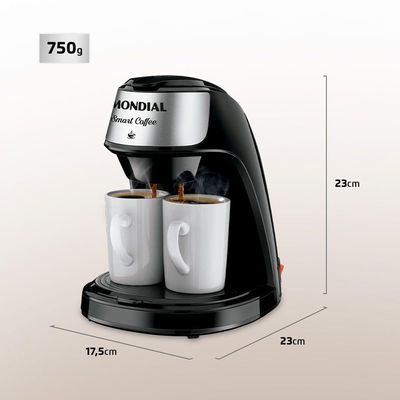 Cafeteira Mondial 2 Xícaras Smart Coffee C-42-2x-bi Cafeteira C-42-2x-bi 220v/60hz 2 Xícaras 220