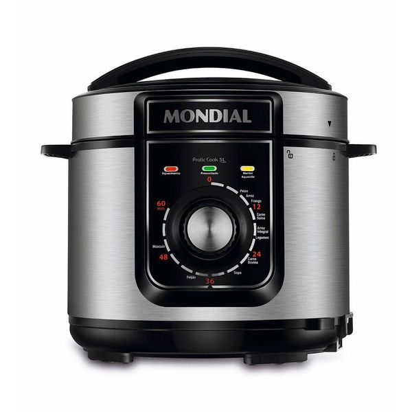 Panela Elétrica De Pressão-preto/inox 220v-preto/inox 220