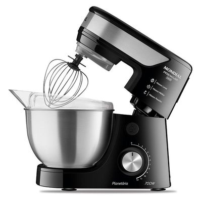 Batedeira Planetária Premium Inox Mondial – Bp-02p-b-ti Batedeira Planetária-127v-preto/inox 110