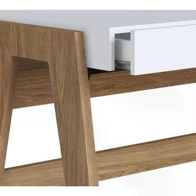 Conjunto Escrivaninha Com Estante Hanover Off White