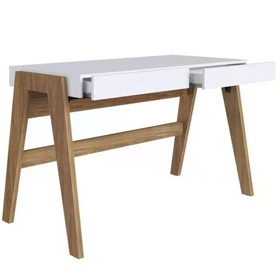 Conjunto Escrivaninha Com Estante Hanover Off White