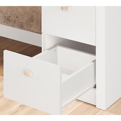 Conjunto Escritorio Completo 3 Peças Cj5 Branco Branco