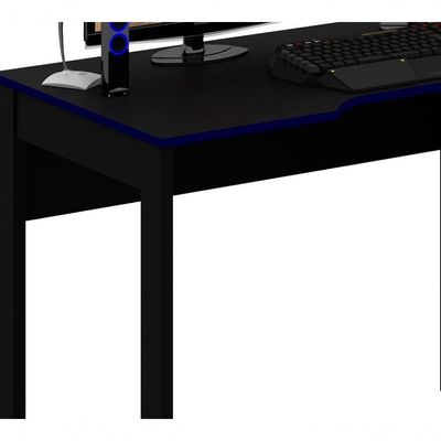 Mesa Para Computador Gamer Me4152 Preto Azul Preto Azul