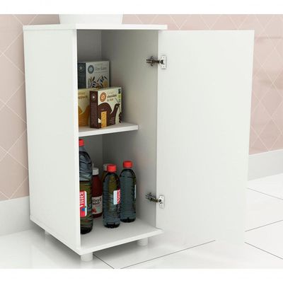 Balcão Para Bebedouro 01 Porta Bl3306 Branco Branco
