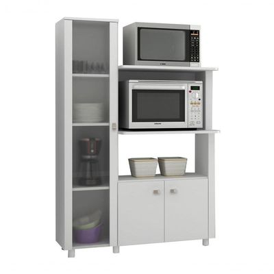 Balcão Para Forno E Microondas 03 Portas Bl3304 Branco