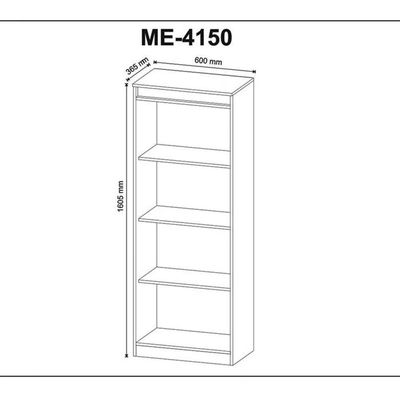 Armario Estante Livreiro Para Escritório Me4150 Branco