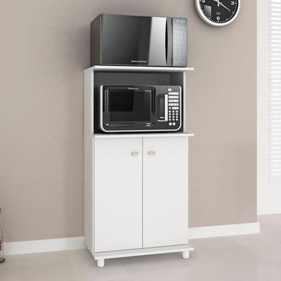Balcão Para Forno E Microondas 02 Portas Bl3307 Branco