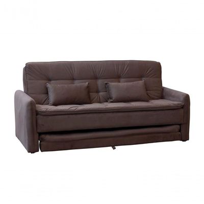 Sofá Cama Reclinável Com Cama Auxiliar - New Chumbo Light