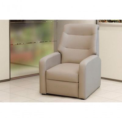 Poltrona Do Papai Reclinável Classic - Bege Corino