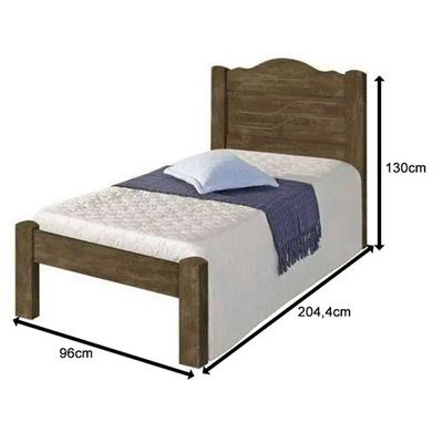 Cama Thalia Solteiro 0,88cm Castanho - Cambel