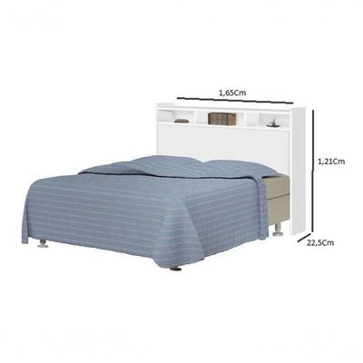 Cabeceira Melissa Queen 1,58cm Branco - Cambel