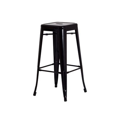 3 Banquetas Tolix Iron Design Industrial Preta 76 Cm Aço