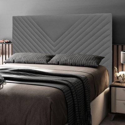 Cabeceira Box Casal Queen Size Viena 160cm Veludo Cinza