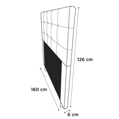 Cabeceira Cama Box Casal Queen Size Leiria 160cm Preto