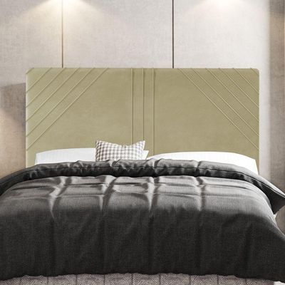 Cabeceira Cama Box Casal Queen Size Lisboa 160cm Bege