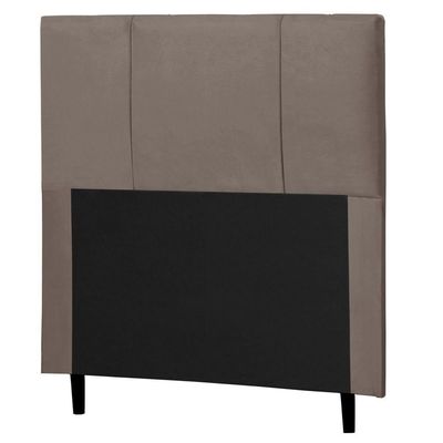 Cabeceira Cama Box Solteiro Donna 90cm Suede Marrom