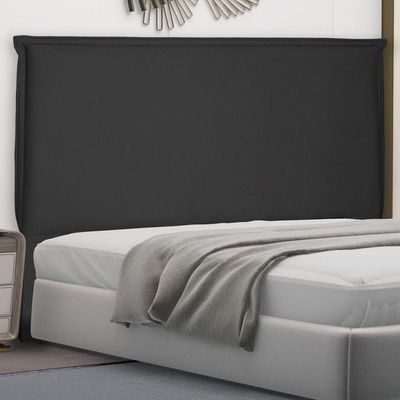 Cabeceira Estofada Box Casal Queen Size Veneza 160cm Preto