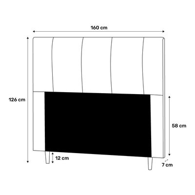 Cabeceira Cama Box Casal Queen Donna 160cm Corano Bege