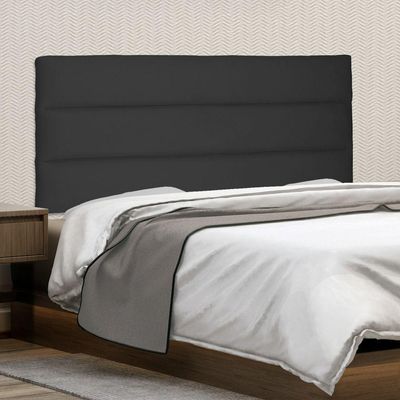 Cabeceira Painel Estofada Box Casal Queen 160cm Suede Preto