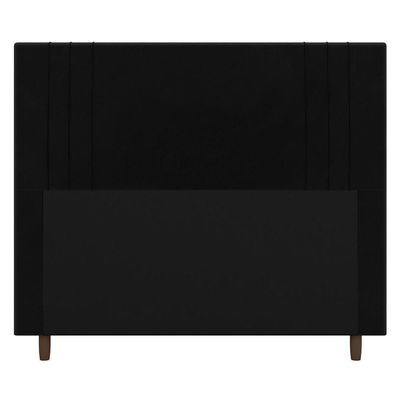 Cabeceira Cama Box Casal Ferrara 140cm Suede Preto
