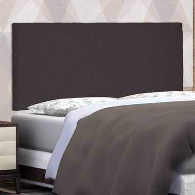 Cabeceira Painel Estofada Box Casal Esmeralda 140cm Café