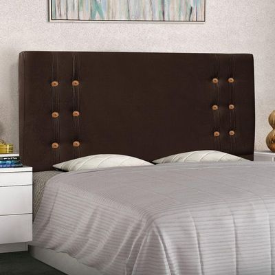 Cabeceira Estofada Box Casal Queen Size Monreale 160cm Café