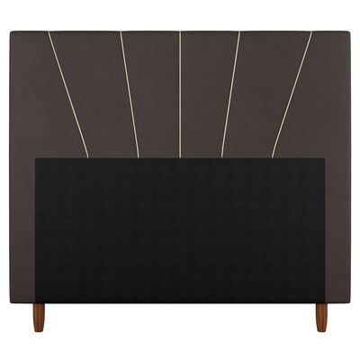 Cabeceira Cama Box Casal Dallas 140Cm Suede Marrom