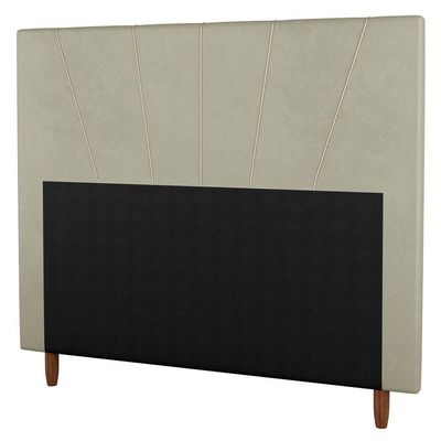 Cabeceira Casal King Size 195cm Linho Bege