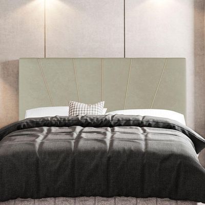Cabeceira Casal King Size 195cm Linho Bege