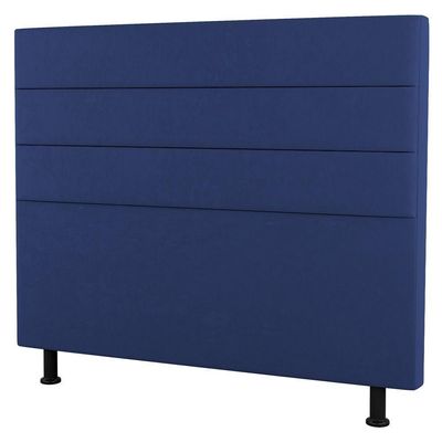 Cabeceira Solteiro Malik 90cm Suede Azul
