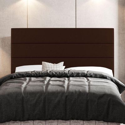 Cabeceira Casal King Size Malik 195cm Sintético Marrom
